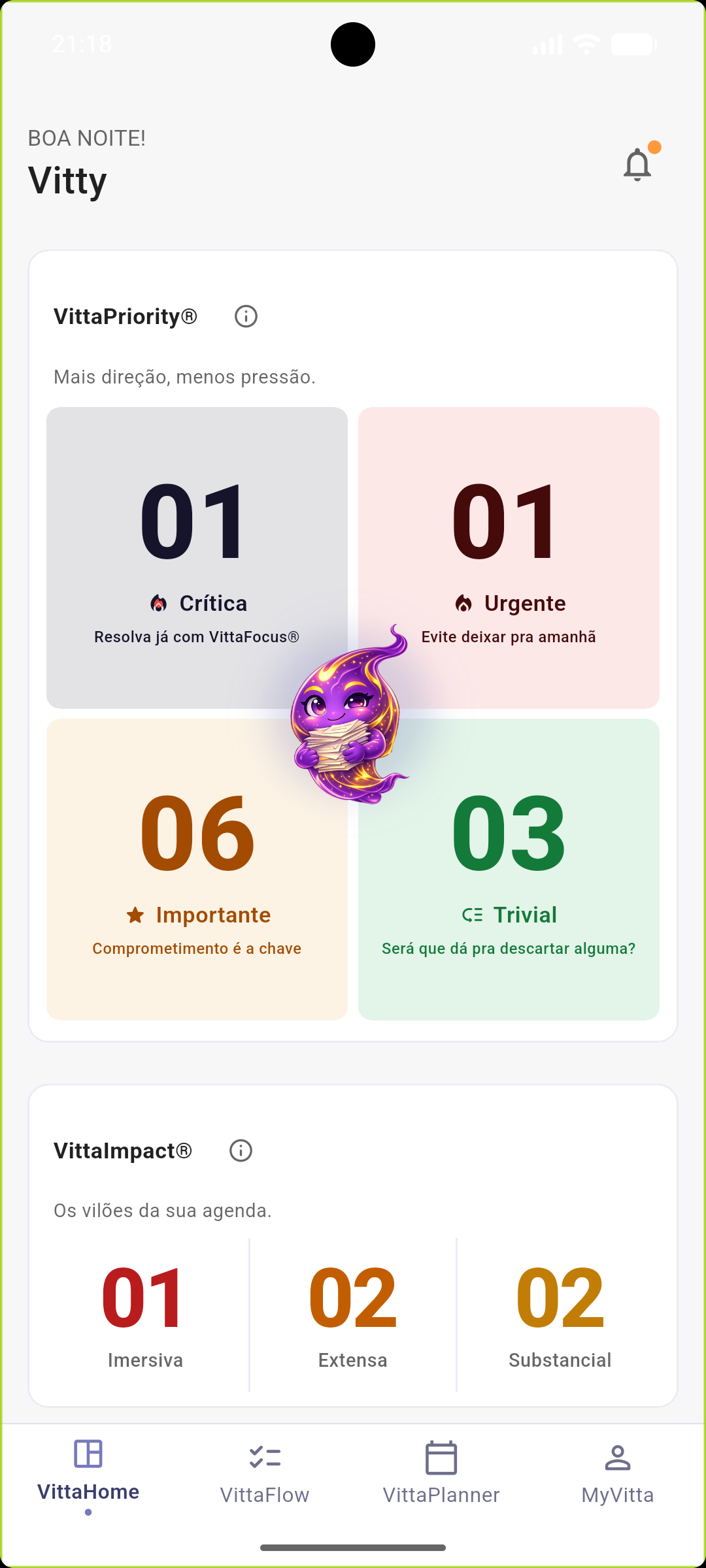 VittaPriority® e VittaImpact®: prioridades e impacto